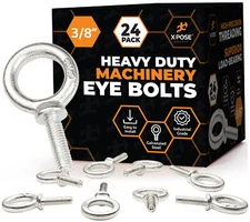 Xpose Safety Shoulder Eye Bolt 3/8"-16 x 1-14" - 24 Pack