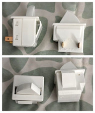 2Pcs Refrigerator Door Light Switch 2 Feet Compatible For GE Whirlpool 2Pin NC