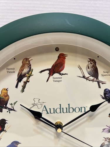 Vintage Audubon Society Singing Bird Song grüne Wanduhr 8" mit Handbuch funktioniert - Bild 3 von 19