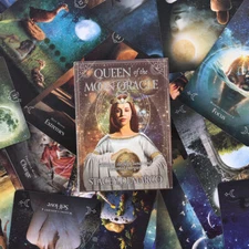 44PCS Queen Of The Moon Oracle Cards English Version Board Game Tarot Cards Gift