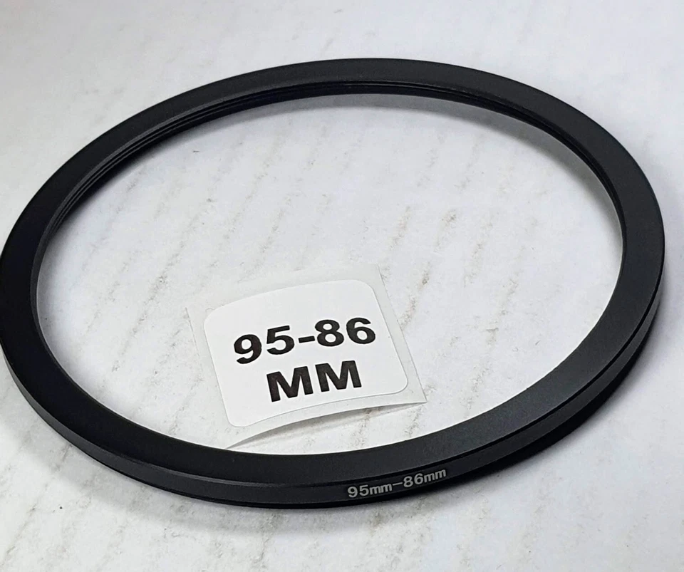 Anel adaptador conversor filtro lente 95-86mm step-down 95mm-86mm metal E95 para E86 - Imagem 3 de 4