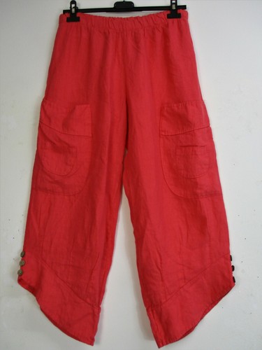 LAGENLOOK 100% LINEN ITALIAN CROPPED TROUSERS 12 COLS ONE SIZE :REGULAR 10-14 - Picture 15 of 18
