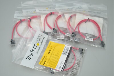 7 Stück StarTech.com 45cm SATA Kabel mit Winkel Rot