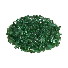 Duluth Forge 14REMGM 1/4 in. Premium Reflective Emerald Fire Glass - 10 lb, S...