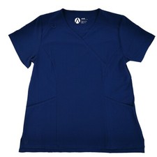 Adar Scrub Top Women's Mock Wrap A5010 Cobalt Blue