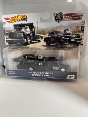 NEW Hot Wheels Premium Team Transport  66 Super Nova & Retro Rig Black Hole