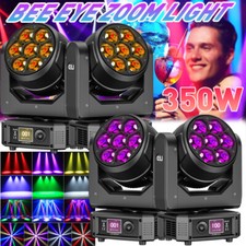 DMX 7x50W RGBW 4in1 Bee Eye Wash Zoom Moving Head Beam Light Party Stage Light