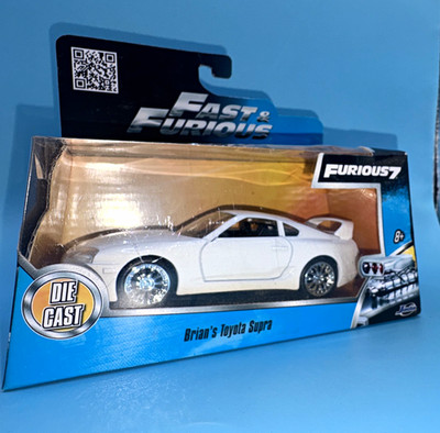 Jada Toys Fast & Furious 1:32 Brian's Toyota Supra White Diecast Unopened
