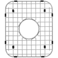 13.6x11.6 Inch Kitchen Sink Grid Center Drain Stainless Steel Protector Rack
