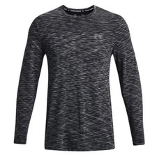 NWT Under Armour Men's UA Seamless Long Sleeve Tee in Black sz Medium