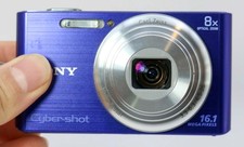 Sony Cyber-Shot DSC-W730 16.1MP CCD Digital Camera Blue 8x Zoom Tested Working