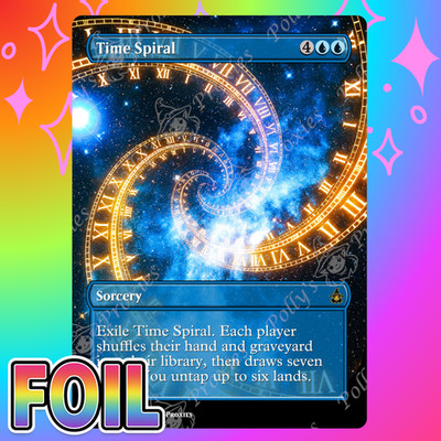 Time Spiral FOIL Proxy Card Custom Anime Fantasy Illustrated Art