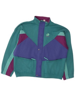 Lotto Mens Tracksuit Top Jacket XL Green Colourblock AA21