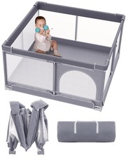 Foldable Baby Playpen, 51"x51" Indoor  Outdoor Play Yard with Single-Joint F...