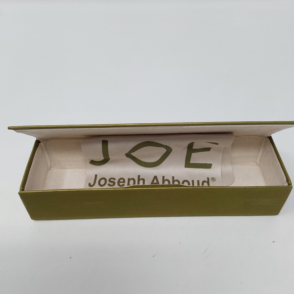 JOE Joseph Abboud Eyeglass Hard Case Olive Green Magnetic Closure With Cloth image 2