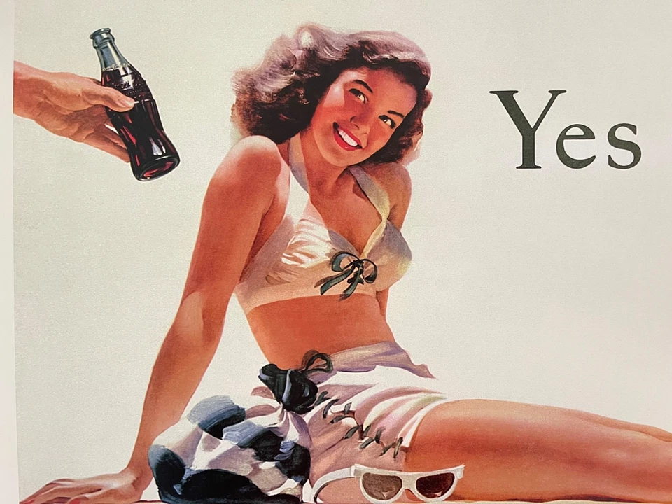 COCA COLA, 1946, VINTAGE ADVERTISEMENT OFFICIAL, LICENSED 1996 ART PRINT - Image 2 of 4