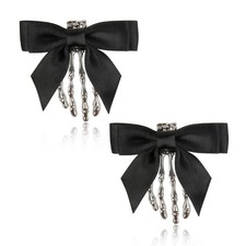 2 Pcs Halloween Skeleton Hand Hair Clips with Bowknot Cute Skull Hand Hair Cl...