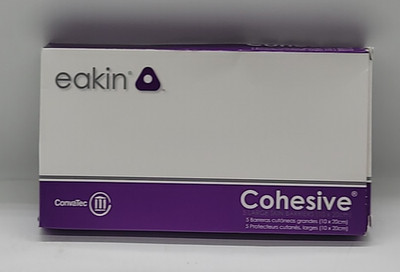5 Pieces 1 Box CONVATEC #839003 LARGE Eakin Cohesive Skin Barriers 4'' x 8'' New