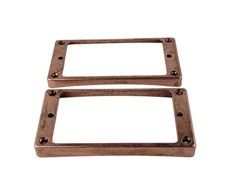 Curved Bottom Metal Humbucker Pickup Mounting Ring Set - Bridge and Neck Pick...