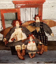PATTERN Primitive Raggedy Ann Dolls Raggedy Angels NEW Sweet Gatherings 2 SIZES