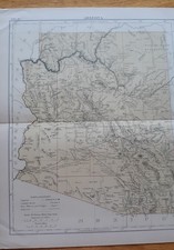 Mappa Arizona, 1893 Enciclopedia Brittanica, vintage, 10"x12"