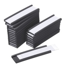 50pcs Label Holders 2" x 0.6" C Channel Rubber Magnetic for Metal Shelves
