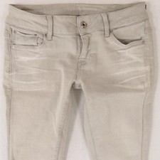 Womens G-Star 3301-A LOW SUPER SKINNY Stretch Grey Jeans W27 W28 L32 Size 8