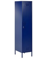 Hoher Spindschrank Mit AbschließBaren TüRen Und Kleiderstange Blau Frome