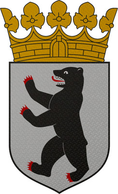 Aufnäher Berlin Wappen Aufbügler Patch 5 x 9 cm