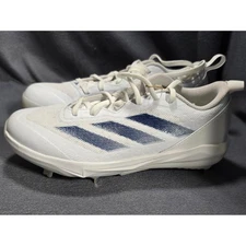 Adidas Adizero Instinct Softball Cleats Metal Spikes White Blue Shoes 7.5 NWOB
