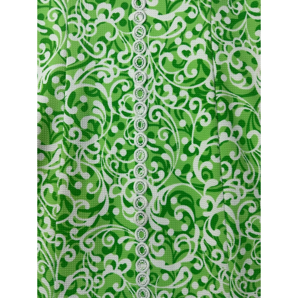 Vestido recto J Howard verde blanco 18 XL 1X playa verano vacaciones Foto 4 de 4