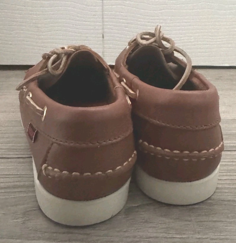 Sebago Docksides Leather Boat Shoes Women's Classic Brown Lace Up Comfort Size 7 - Image 4 of 4