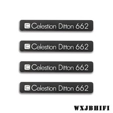 Distintivo in alluminio personalizzato altoparlante Celestion Ditton 662 75 mm (2,95") X 11 mm (0,43")