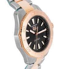 TAG HEUER WATCH AQUARACER PROFESSIONAL 200 SOLARGRAPH WBP1121.BB0003 SS/GP MEN'S 9