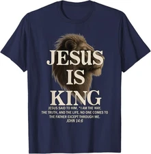 Vintage Jesus is King Bible Verse Gift for Men Women Kid T-Shirt