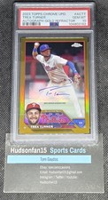 Trea Turner 2023 Topps Chrome Update Autograph #ACTT Gold Refractor 42/50 PSA 10