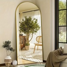Full Length Floor Mirror Archedrectangle Full Body Mirror With Aluminum Frame