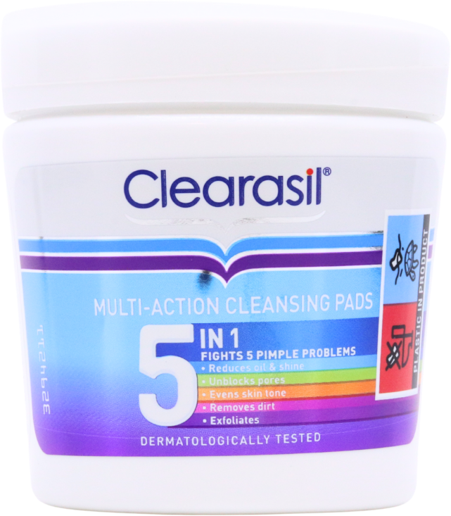 Clearasil 5 In 1 Multi-Action Cleansing Pads 65 Pack X 1