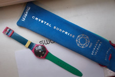 C OLLECTORS '94 SWATCH " CRYSTAL SURPRISE " EXCELLENT - POUCH WOW L K