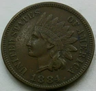 US 1884 Indian Head Cent  **