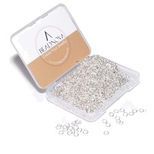 4mm Silver Jump Rings for Jewelry Making Open Jump Rings for Keychains and Ne...