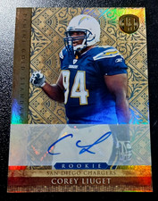 2011 PANINI GOLD STANDARD ROOKIE AUTO - COREY LIUGET - SAN DIEGO CHARGERS CARD. rookie card picture