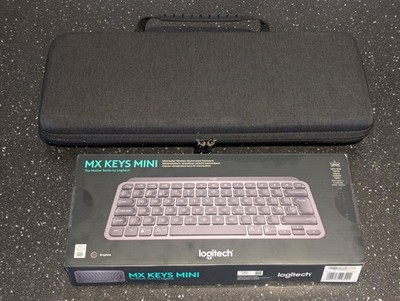 Logitech MX Keys Mini Kabellose Tastatur (Graphit) Englisch - UK + Geekria Case