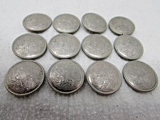 12 Round Silver in Color 1 3/16" Diameter Accent Pieces for Leather Screw & Stud