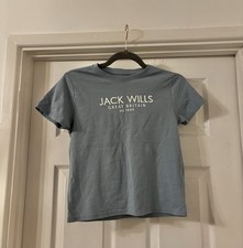 Jack Wills Light Blue T-Shirt 9-10 Years 100% Cotton Excellent Condition