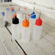 30 15ml Plastic Squeezable Dropper Bottle Needle Tip -Precision Tip Applicator