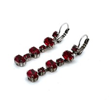 Earrings By Mariana Woman Exquisite Siam Swarovski Crystals