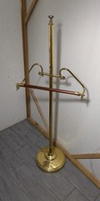Vintage Brass  Wood Gentleman's Suit Clothes Hanger Valet Butler Stand K73