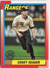 2025 Topps #T90-4 Corey Seager 1990 Topps Baseball 35th Anniversary (Series One)