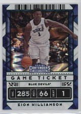2020 Contenders Draft Picks Game Ticket Green Explosion Zion Williamson #13 1hs9